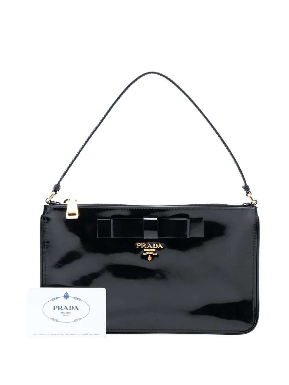 2000-2025 Spazzolato Bow Pochette Shoulder Bag