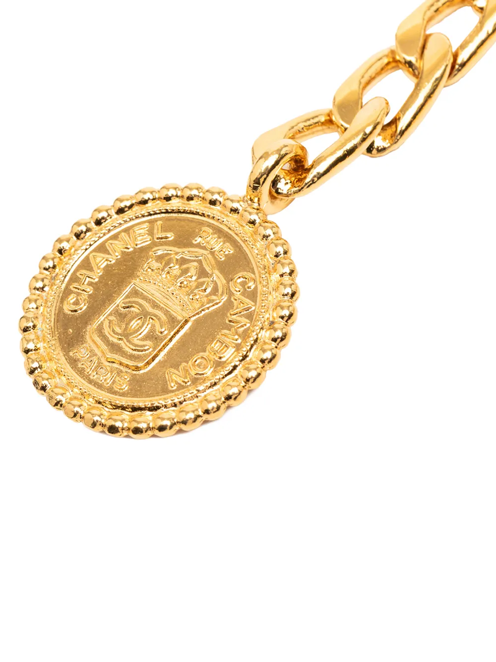 CHANEL Pre-Owned 20th Century Gold Plated CC Medallion Chain belt - Oro