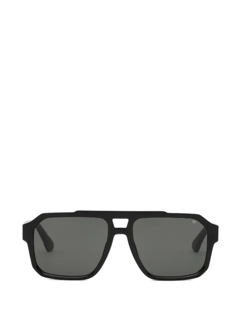 Philipp Plein Eyewear lentes de sol con armazón geométrica y placa del logo