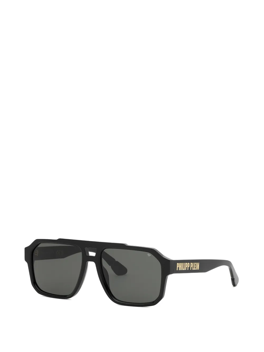 Philipp Plein Eyewear Zonnebril met geometrisch montuur Zwart