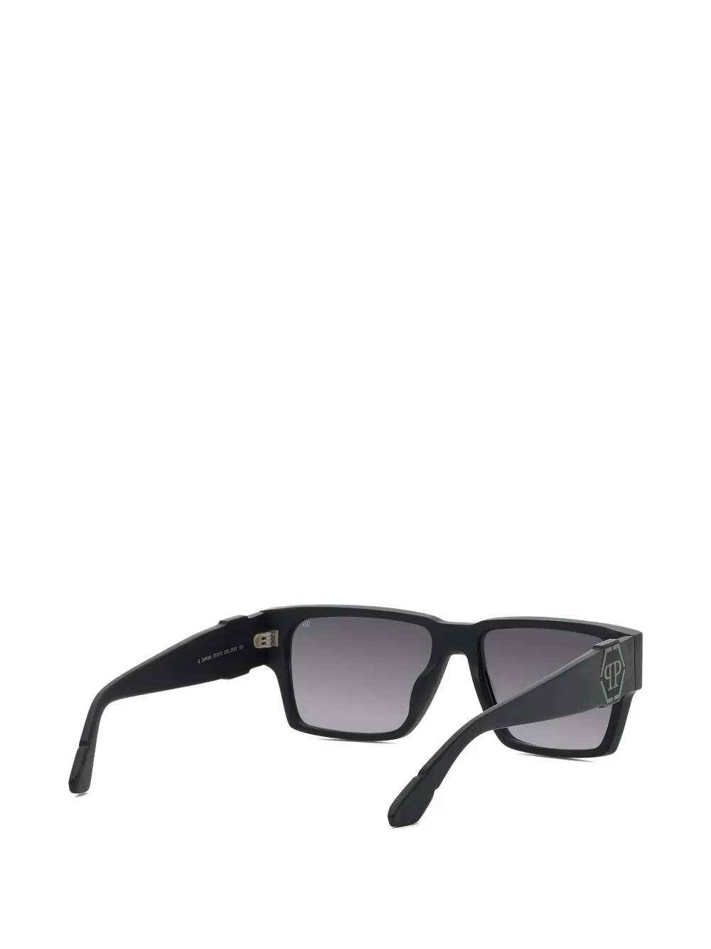 Philipp Plein Eyewear Zonnebril met rechthoekig montuur Zwart
