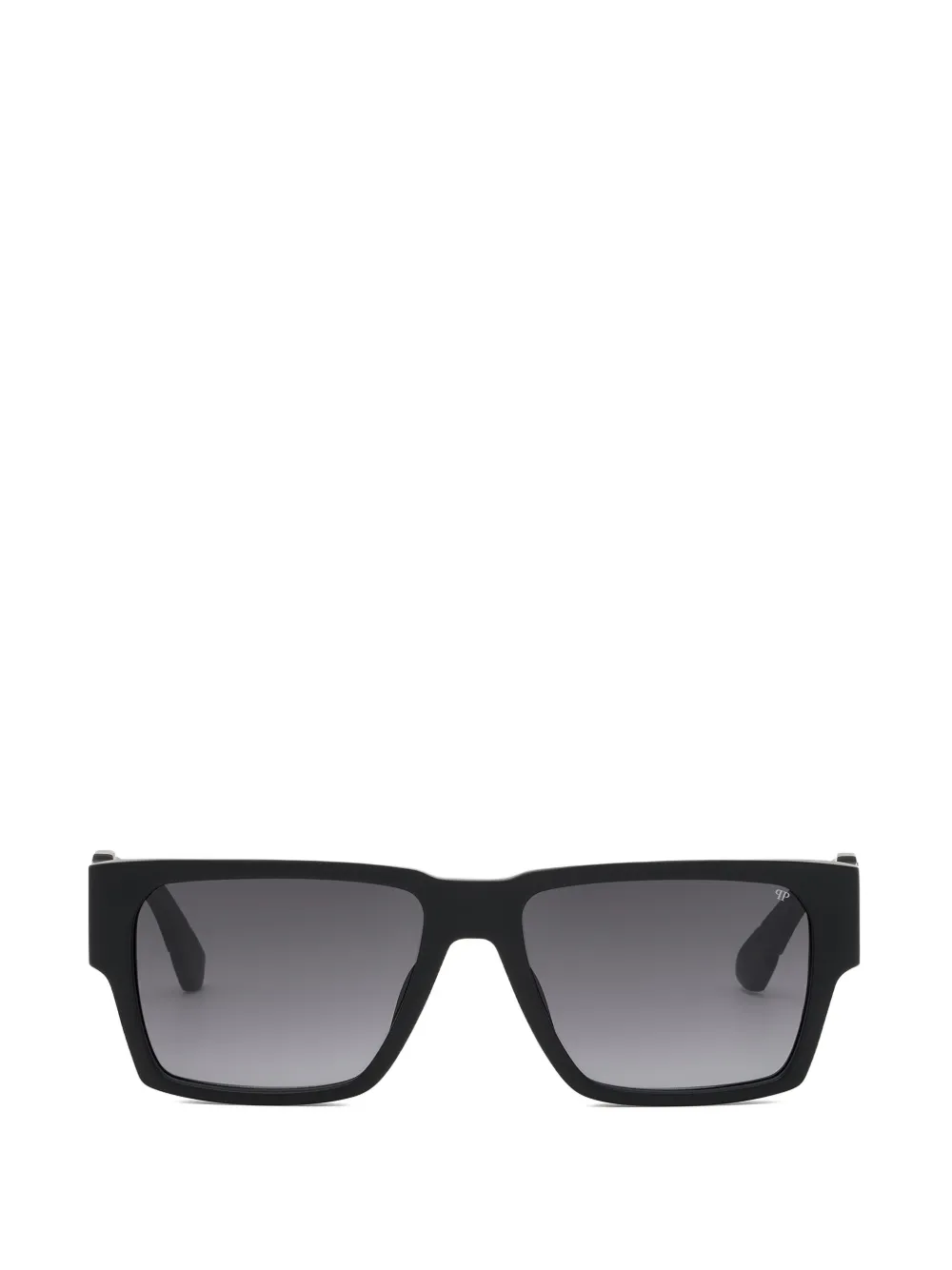 Philipp Plein Eyewear Occhiali da sole squadrati con placca logo - Nero