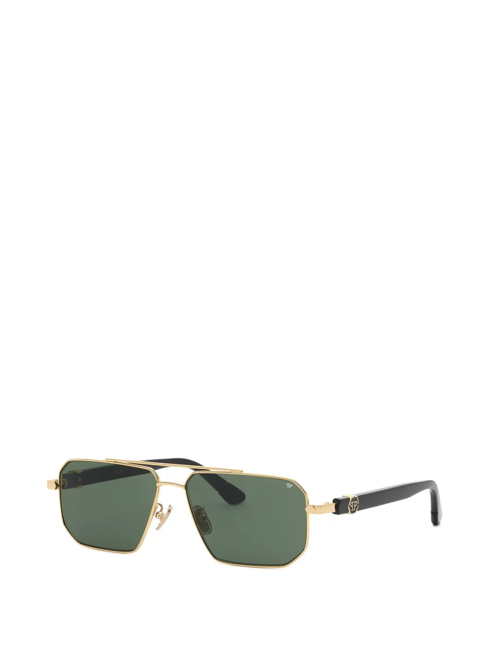 Philipp Plein Eyewear Zonnebril met geometrisch montuur Groen