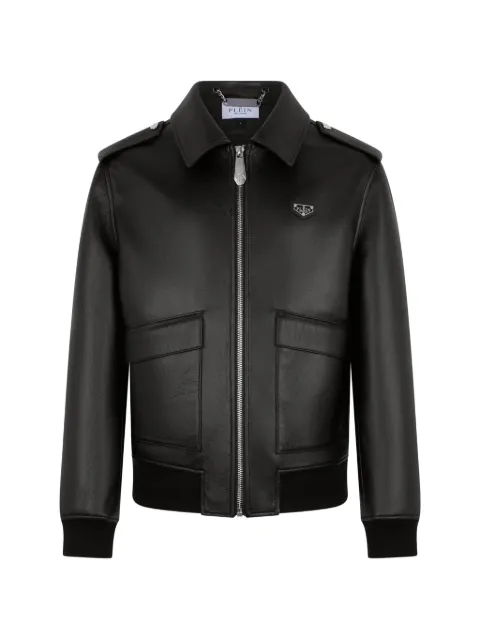 Philipp Plein Jaqueta de couro