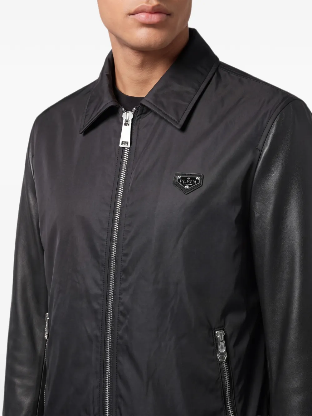 Philipp Plein Nylon Coster bomberjack Zwart
