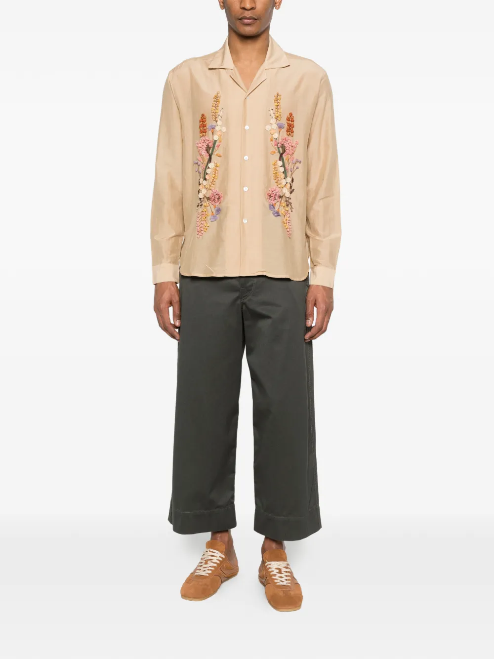  Baziszt Floral Shirt - Neutrals 