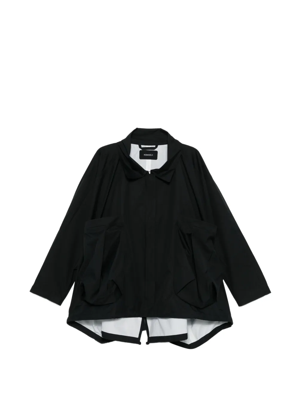Rundholz patch-pocket coat - Nero
