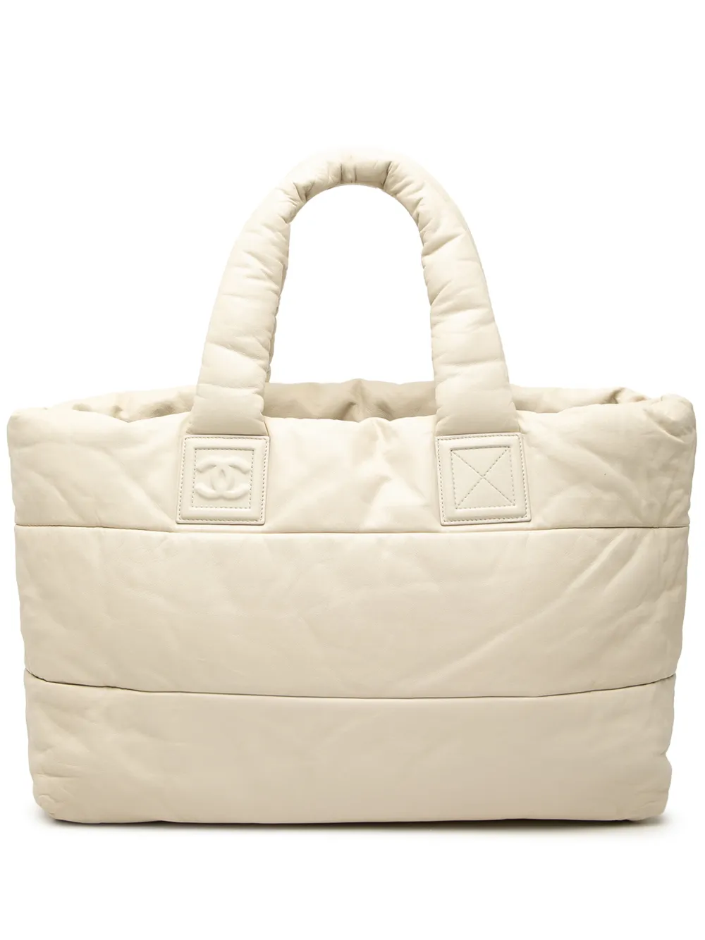 CHANEL Pre-Owned 2008-2009 Large Lambskin Coco Cocoon tote bag - Bianco