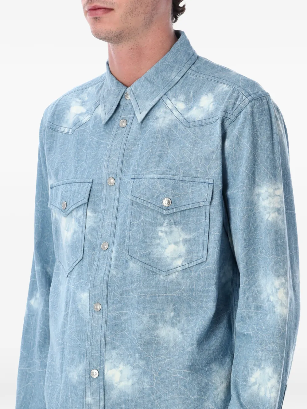  Marant Pocket Denim Shirt - Blue 