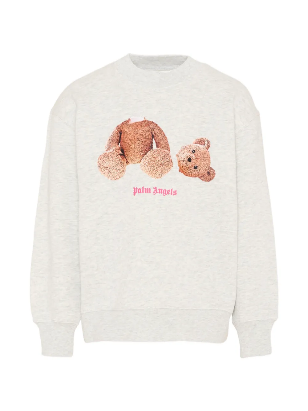 Palm Angels Kids teddy-print sweatshirt - Grigio