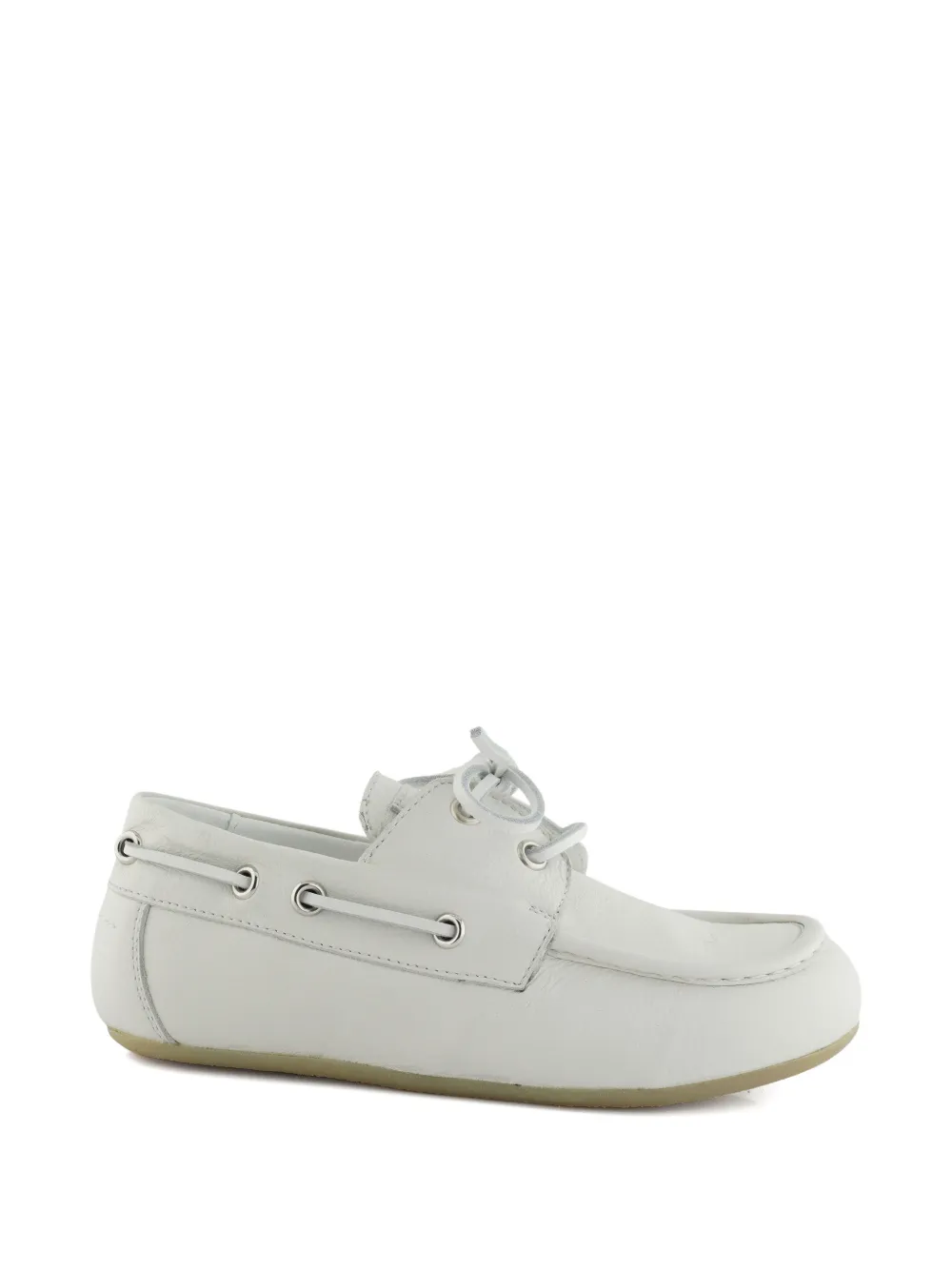 MM6 Maison Margiela Kids ace-up boat shoes - Toni neutri