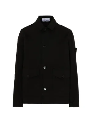 Stone Island Junior ジップ シャツジャケット | ブラック | FARFETCH JP Stone Island Junior ジップ シャツジャケット | ブラック | FARFETCH JP