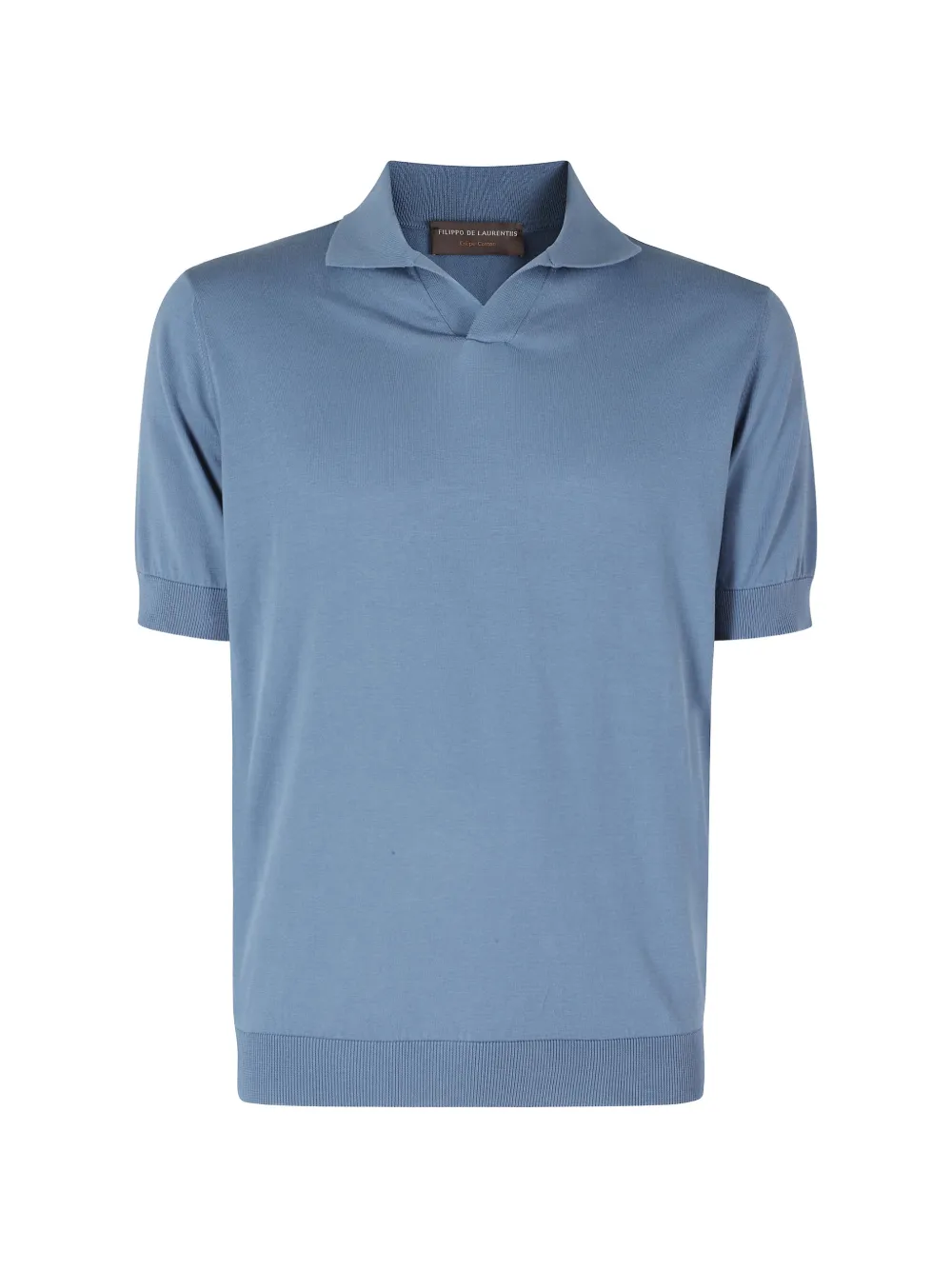 Filippo De Laurentiis short-sleeve knitted polo shirt - Blau