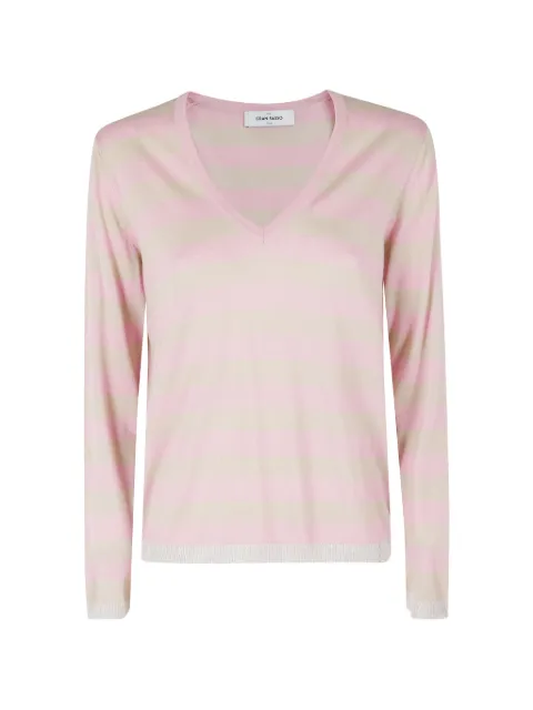Gran Sasso — striped V-neck sweater