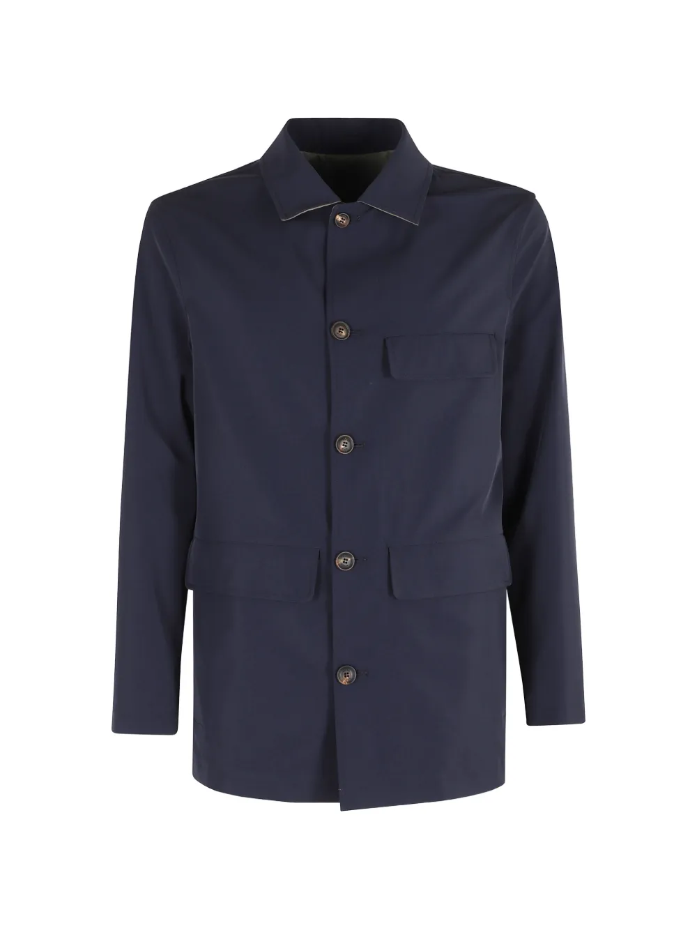 Kired Reversible Flap-pocket Jacket In Blue
