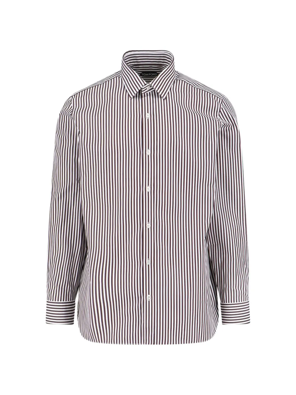 TOM FORD striped shirt - Marrone