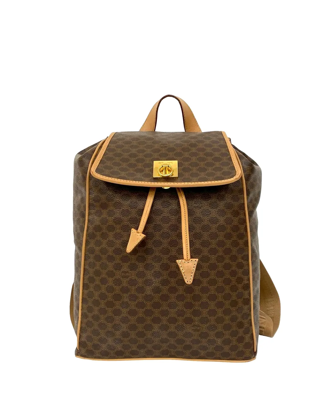 Celine Pre-Owned 2014 Macadam Coated Canvas backpack - Marrone