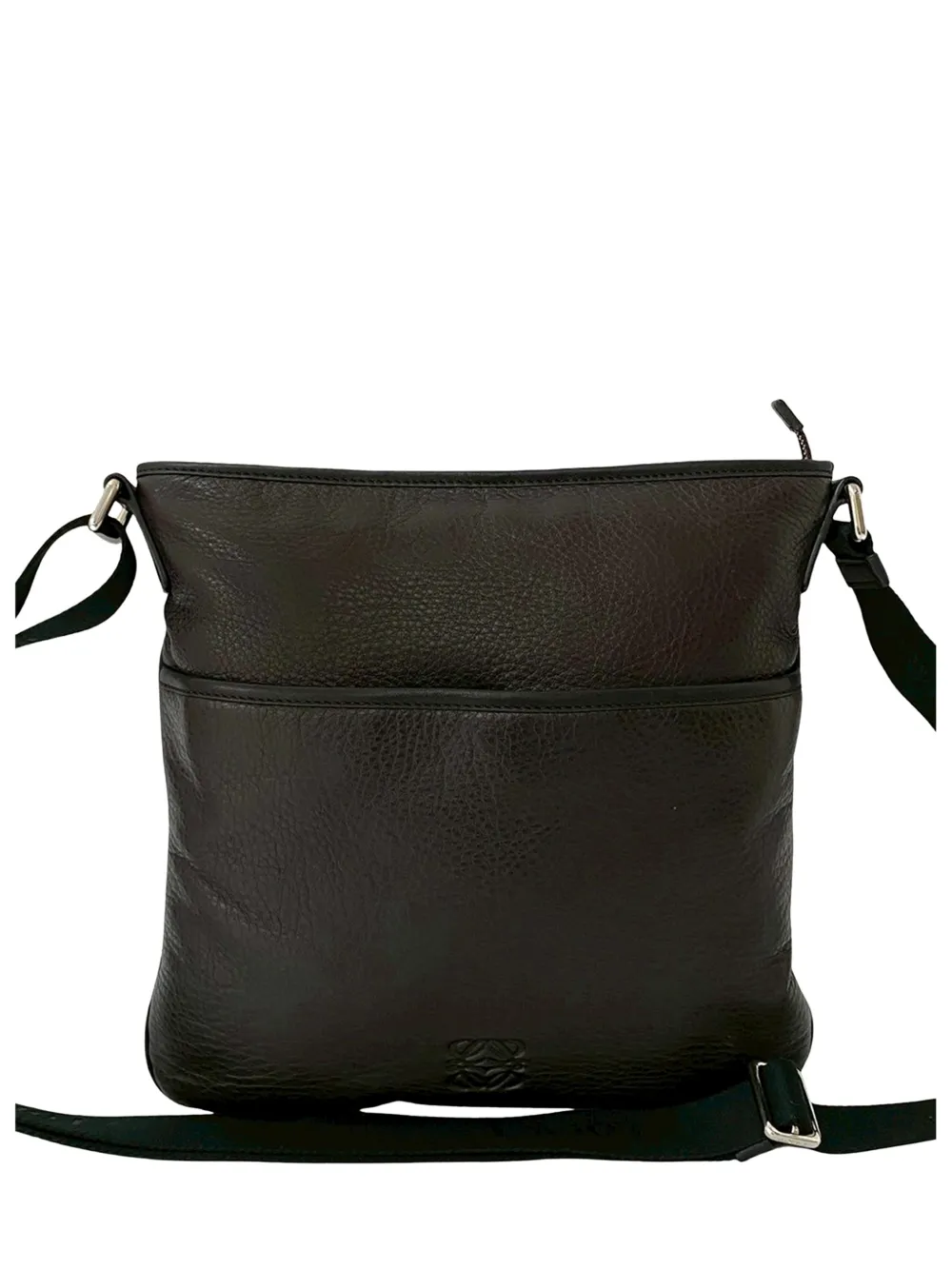 Loewe Pre-Owned 2010-2025 Leather Anagram crossbody bag - Marrone