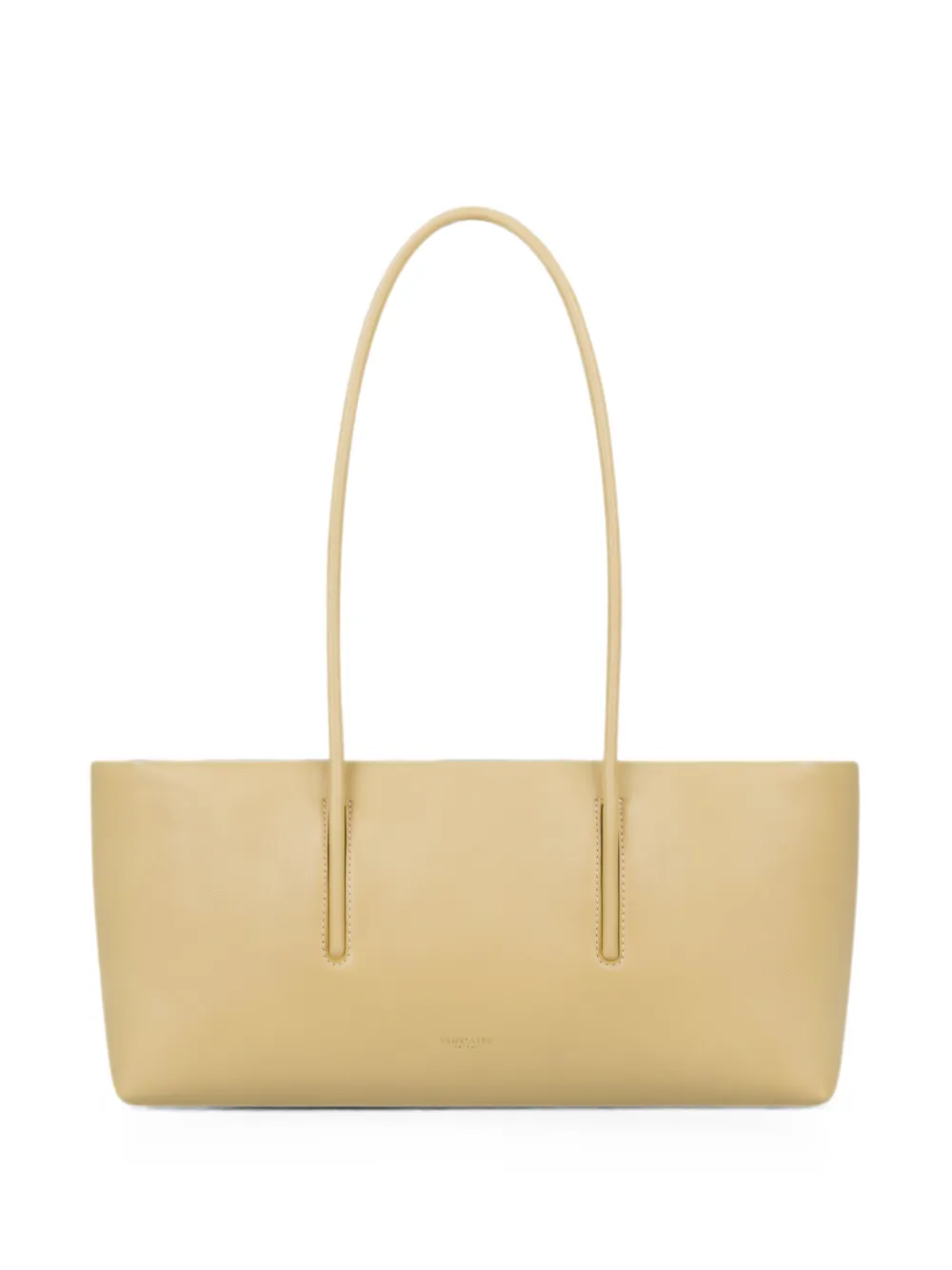 DeMellier Stockholm Schultertasche aus Getreideleder - Nude