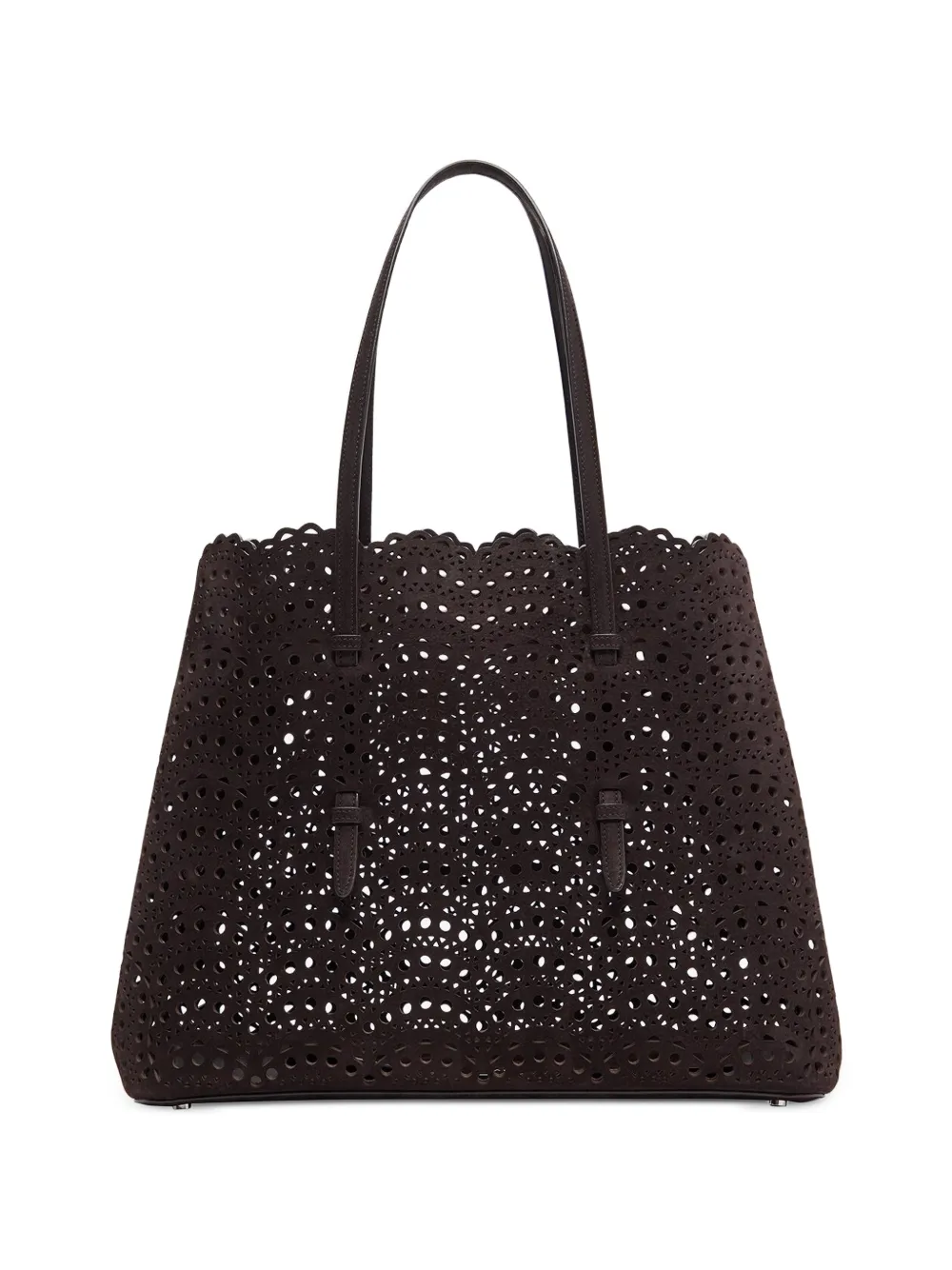 Alaïa Mina レーザーカット ハンドバッグ | ブラウン | FARFETCH JP