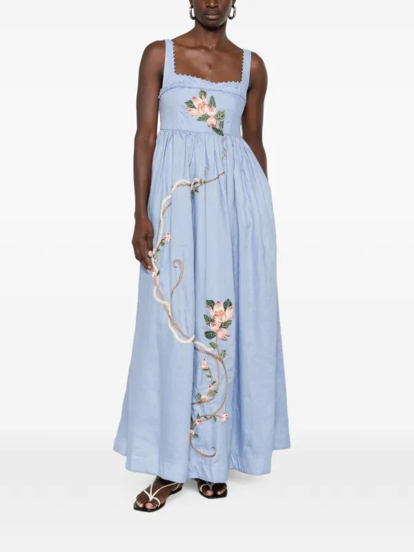 agua bendita blue dress Agua Bendita: Marcia Maxi Dress (21780) XL