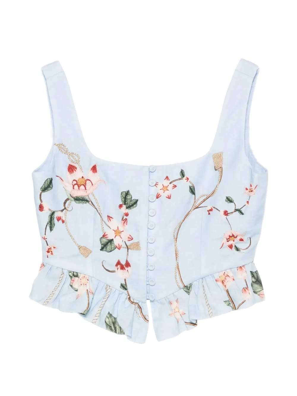 Agua By Agua Bendita Eslabon Navegante cropped top - Blu
