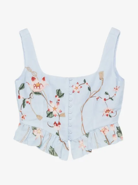 Agua By Agua Bendita top corto Eslabon Navegante