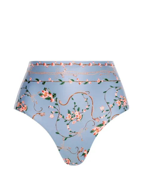 Agua By Agua Bendita Magenta Navegante floral-print bikini bottoms