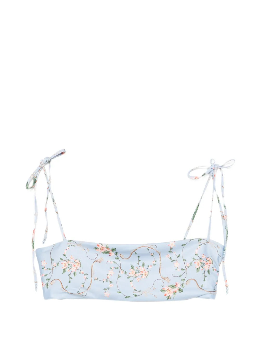 Agua By Agua Bendita Primavera Navegante floral-print bikini top - Blu