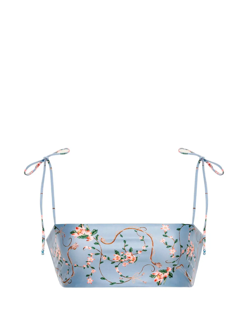Agua By Agua Bendita Primavera Navegante floral-print bikini top - Blu