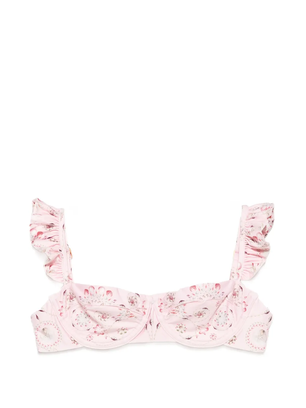 Agua By Agua Bendita Kiwi Playa ruffled underwired bikini top - Rosa