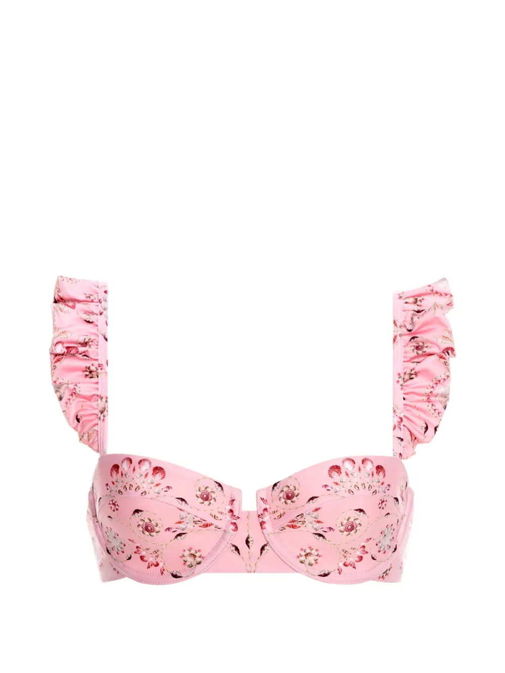 Agua By Agua Bendita Kiwi Playa ruffled underwired bikini top - Rosa