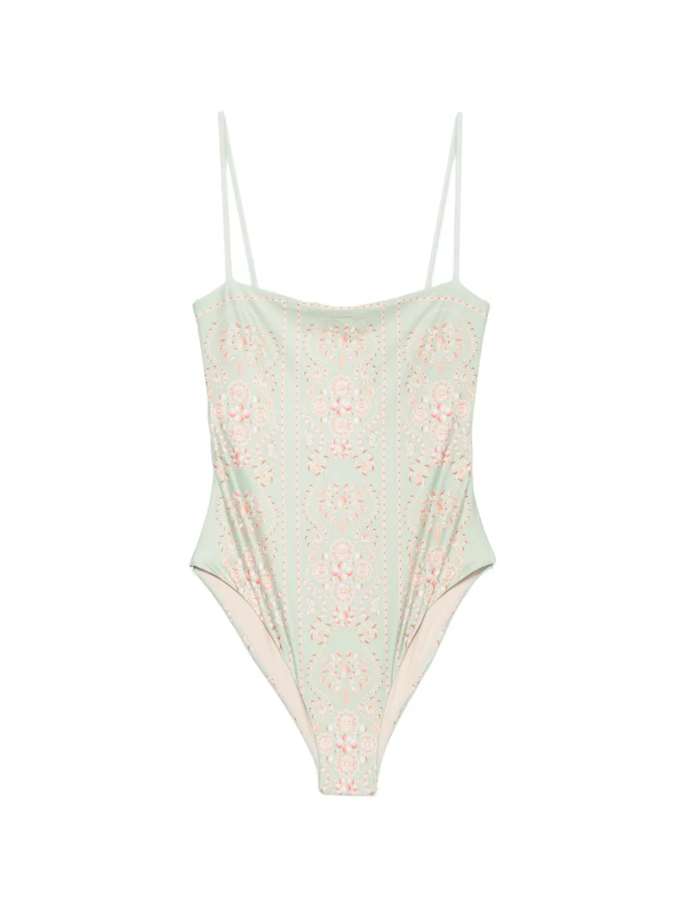 Agua By Agua Bendita Durazno Playa shell-print swimsuit - Verde