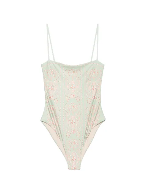 Agua By Agua Bendita Durazno Playa shell-print swimsuit