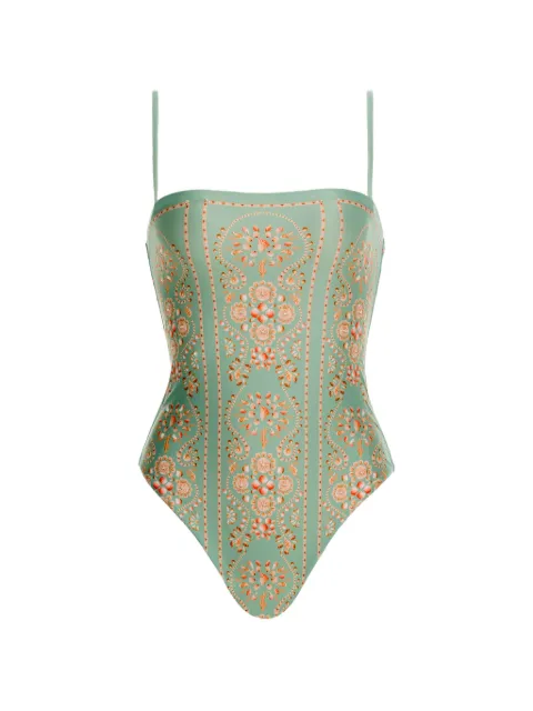 Agua By Agua Bendita Durazno Playa shell-print swimsuit