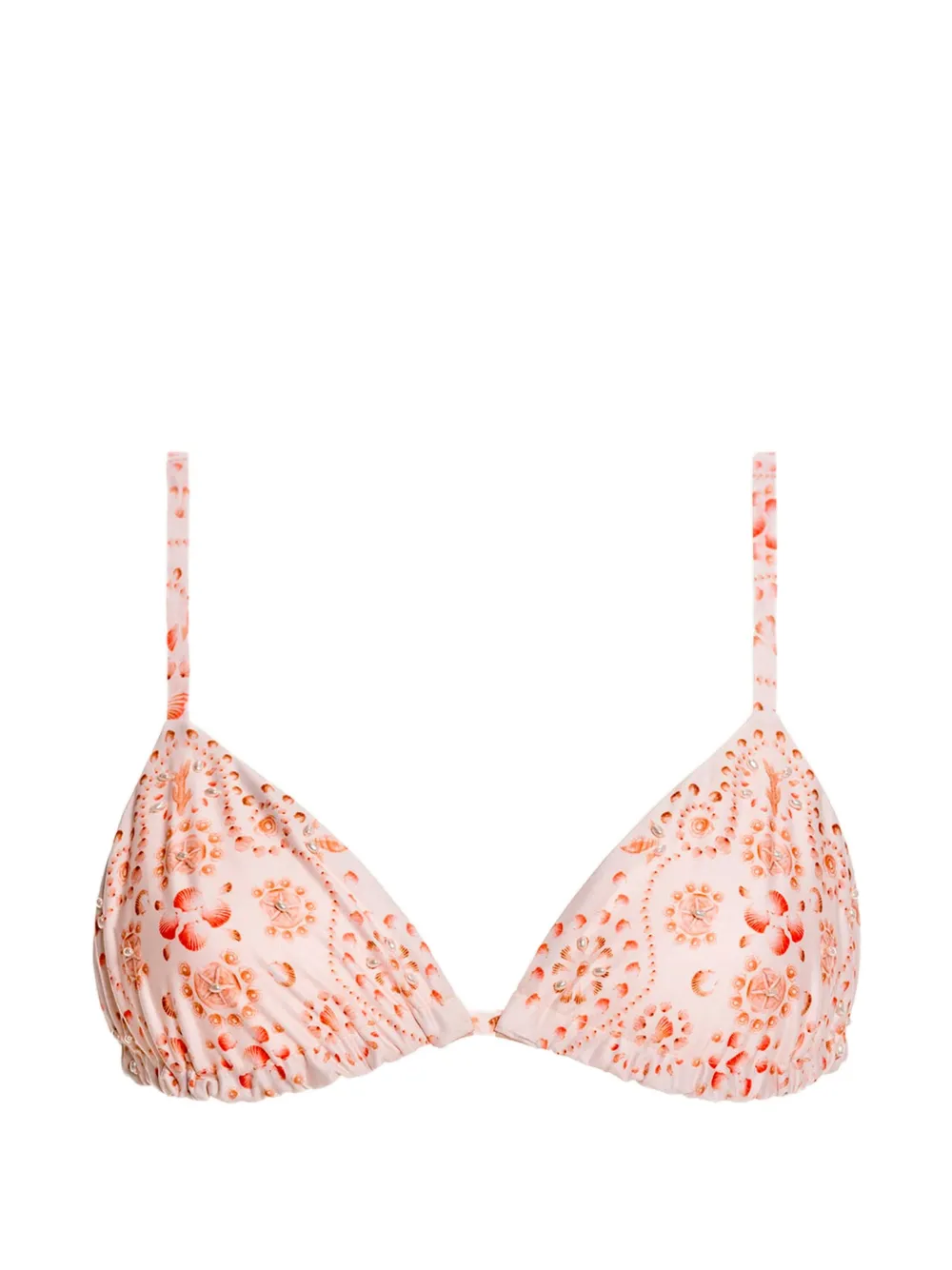 Agua By Agua Bendita Top bikini Tulua con stampa - Rosa