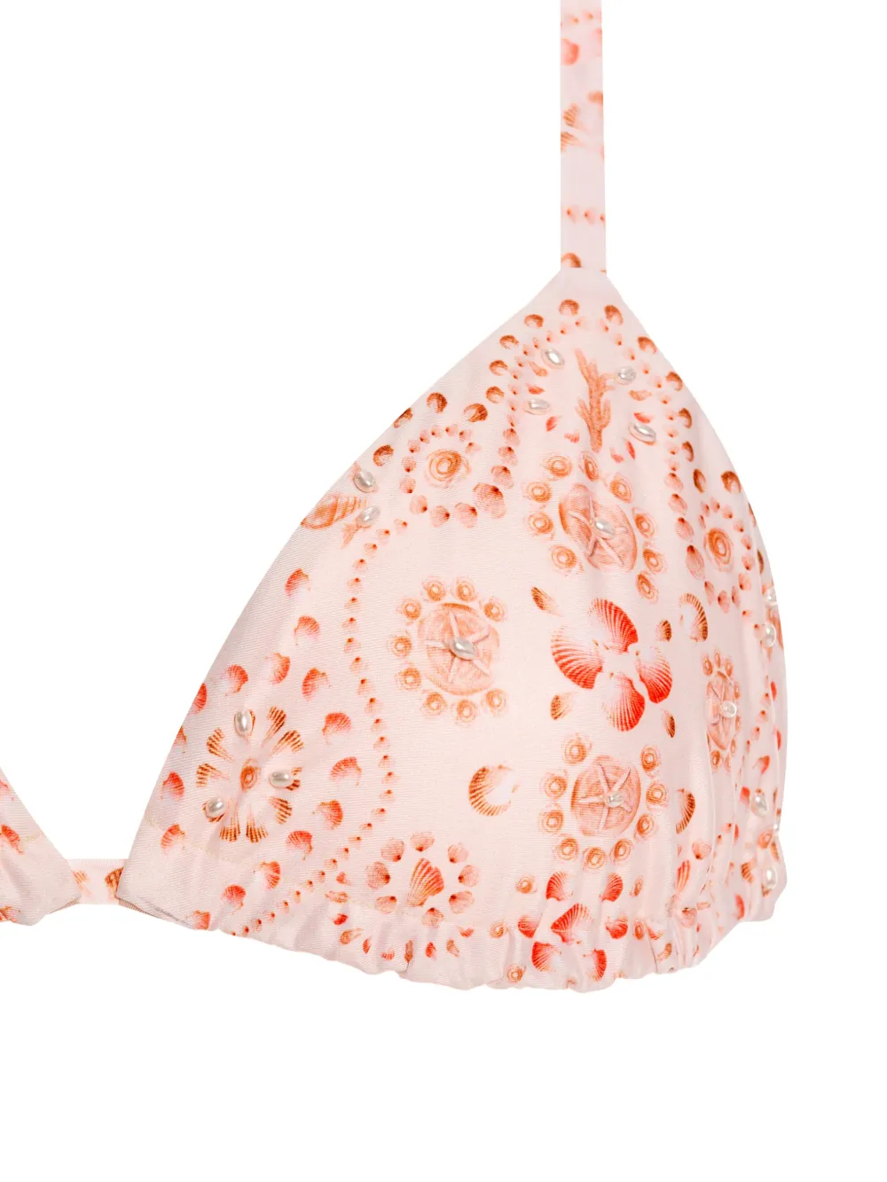 Agua By Agua Bendita Tulua shell-print bikini top Roze