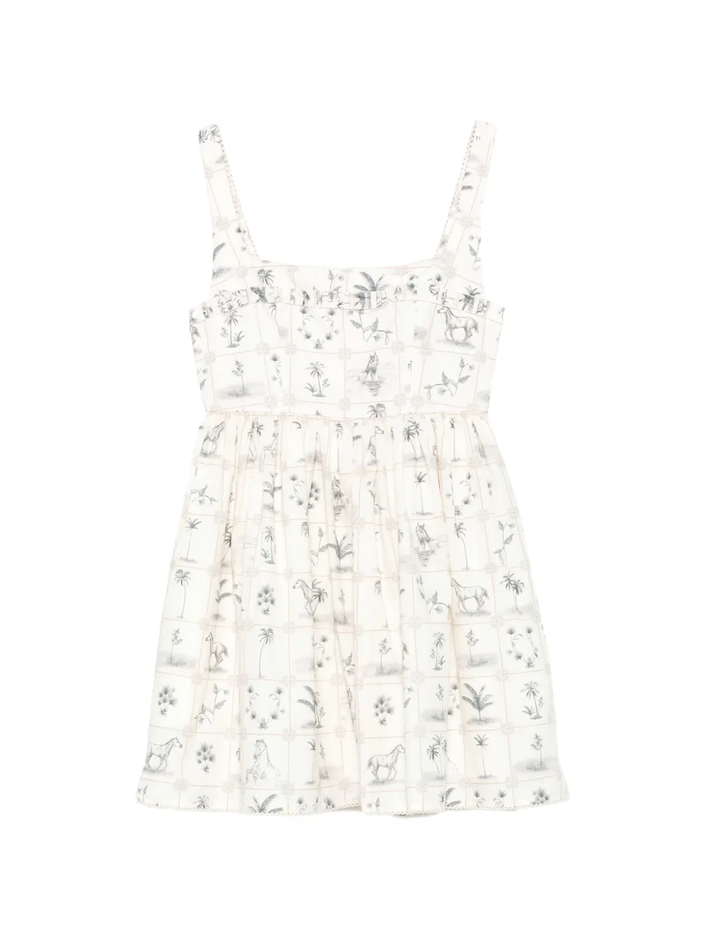 Agua By Agua Bendita Barbara printed mini dress - Bianco
