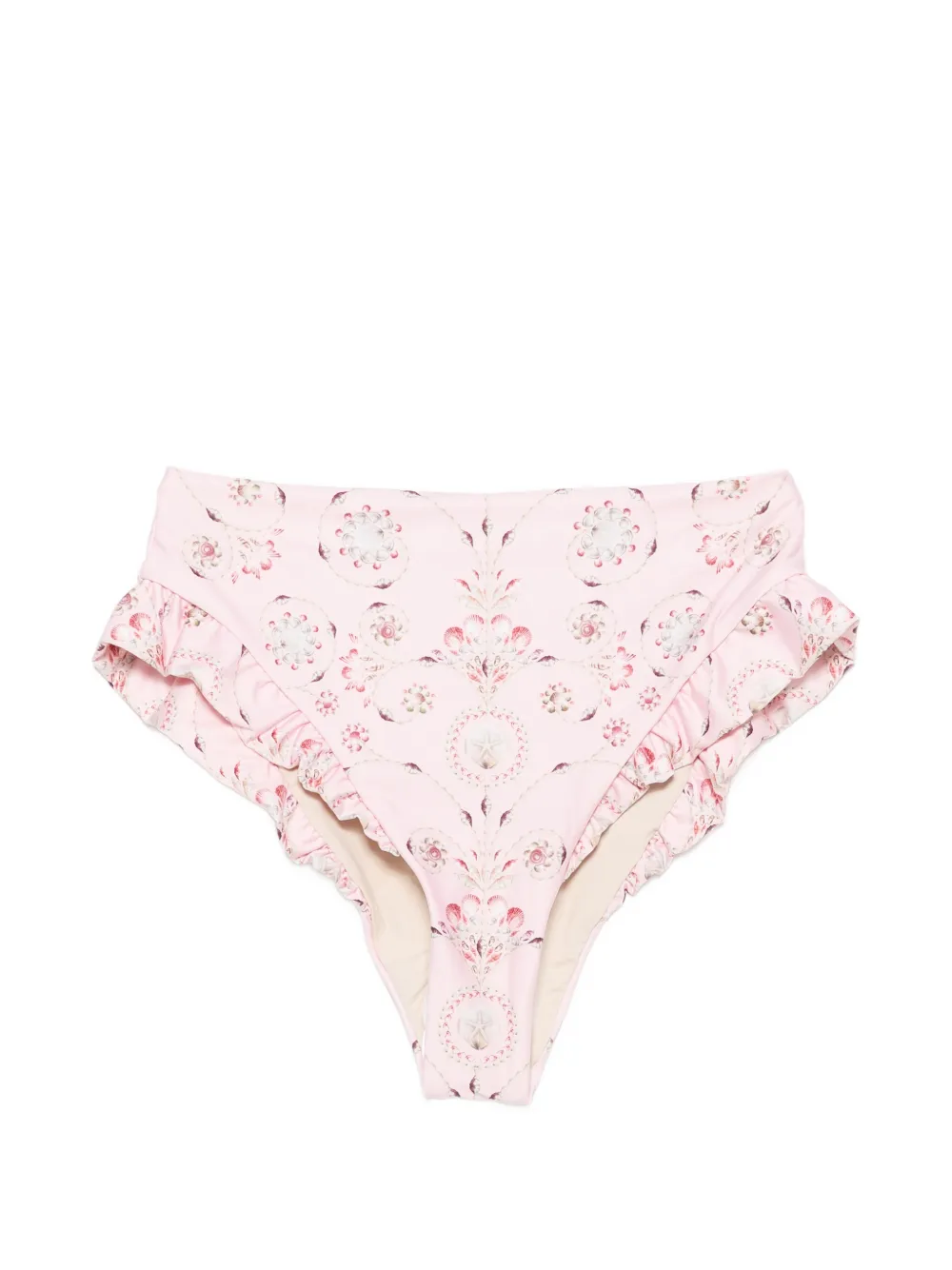Agua By Agua Bendita Jengibre Playa ruffled bikini bottoms - Rosa