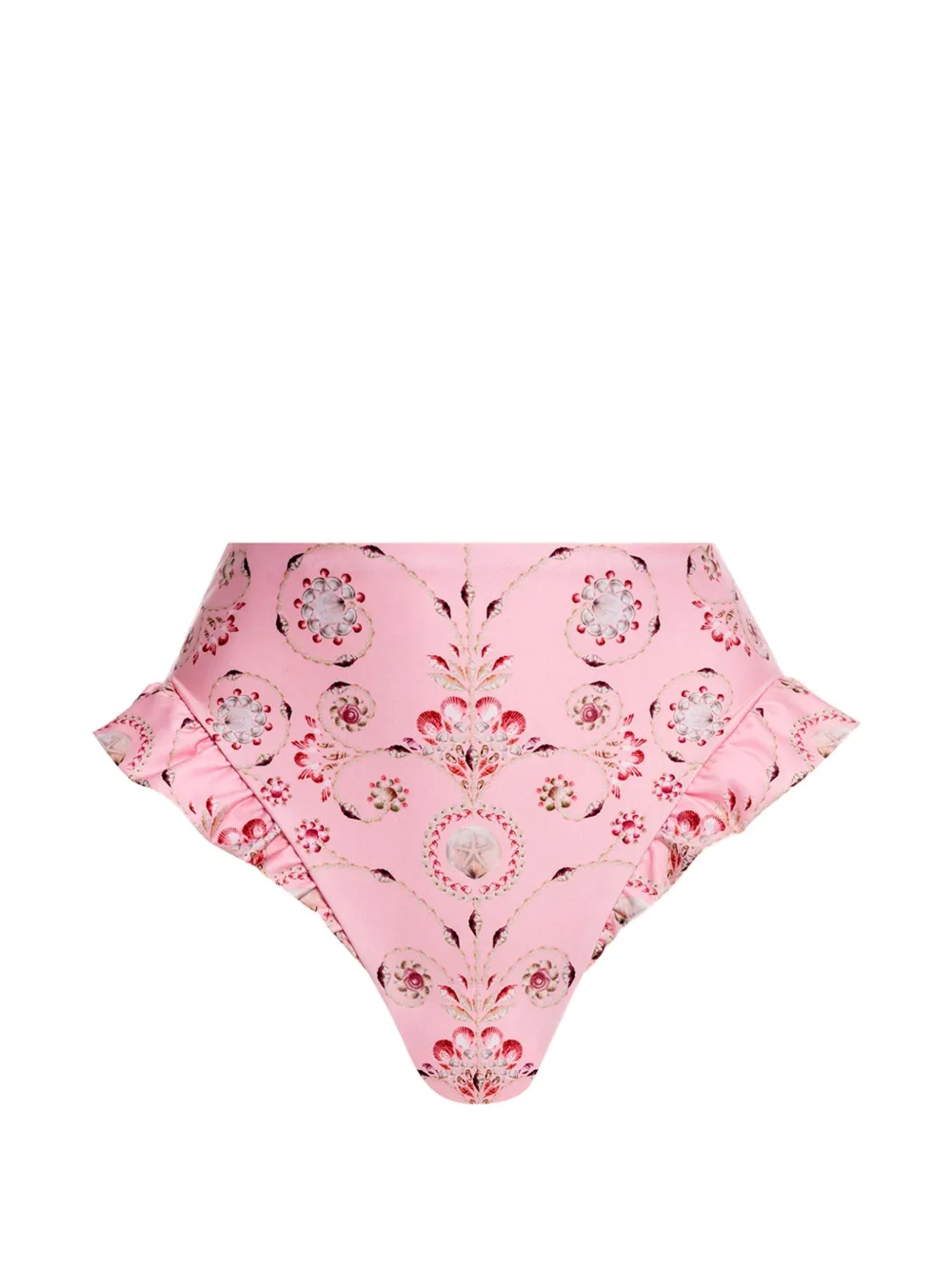 Agua By Agua Bendita Jengibre Playa ruffled bikini bottoms - Rosa