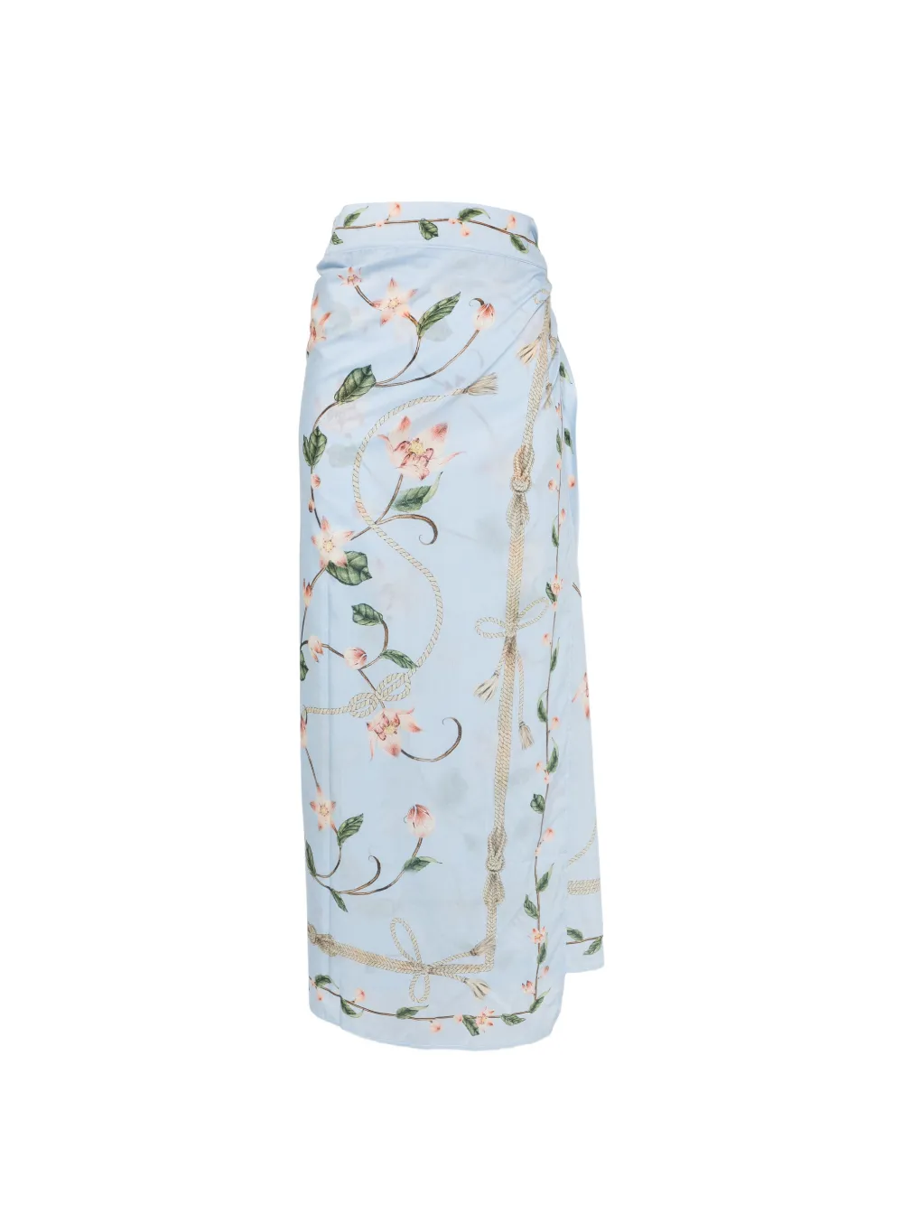 Agua By Agua Bendita Lavanda floral-print pareo - Blu