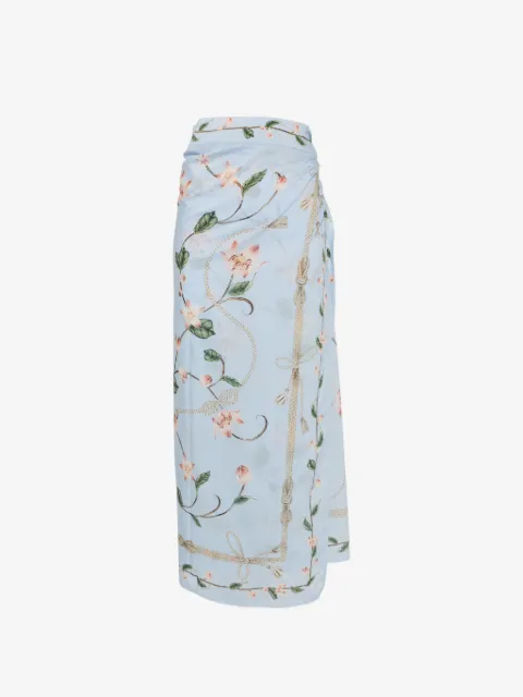 Agua By Agua Bendita Lavanda floral-print pareo