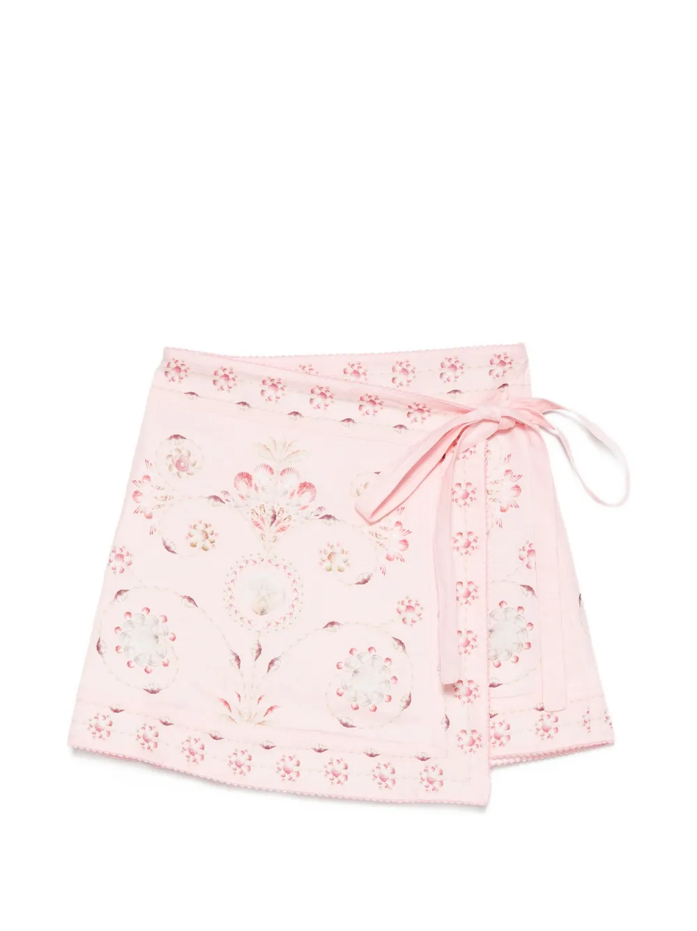 Agua By Agua Bendita Luna Playa wrap mini skirt - Rosa