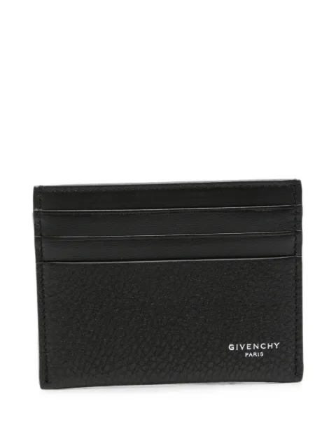 Givenchy logo-print grained leather card holder