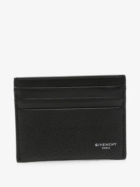Givenchy logo-print grained leather card holder
