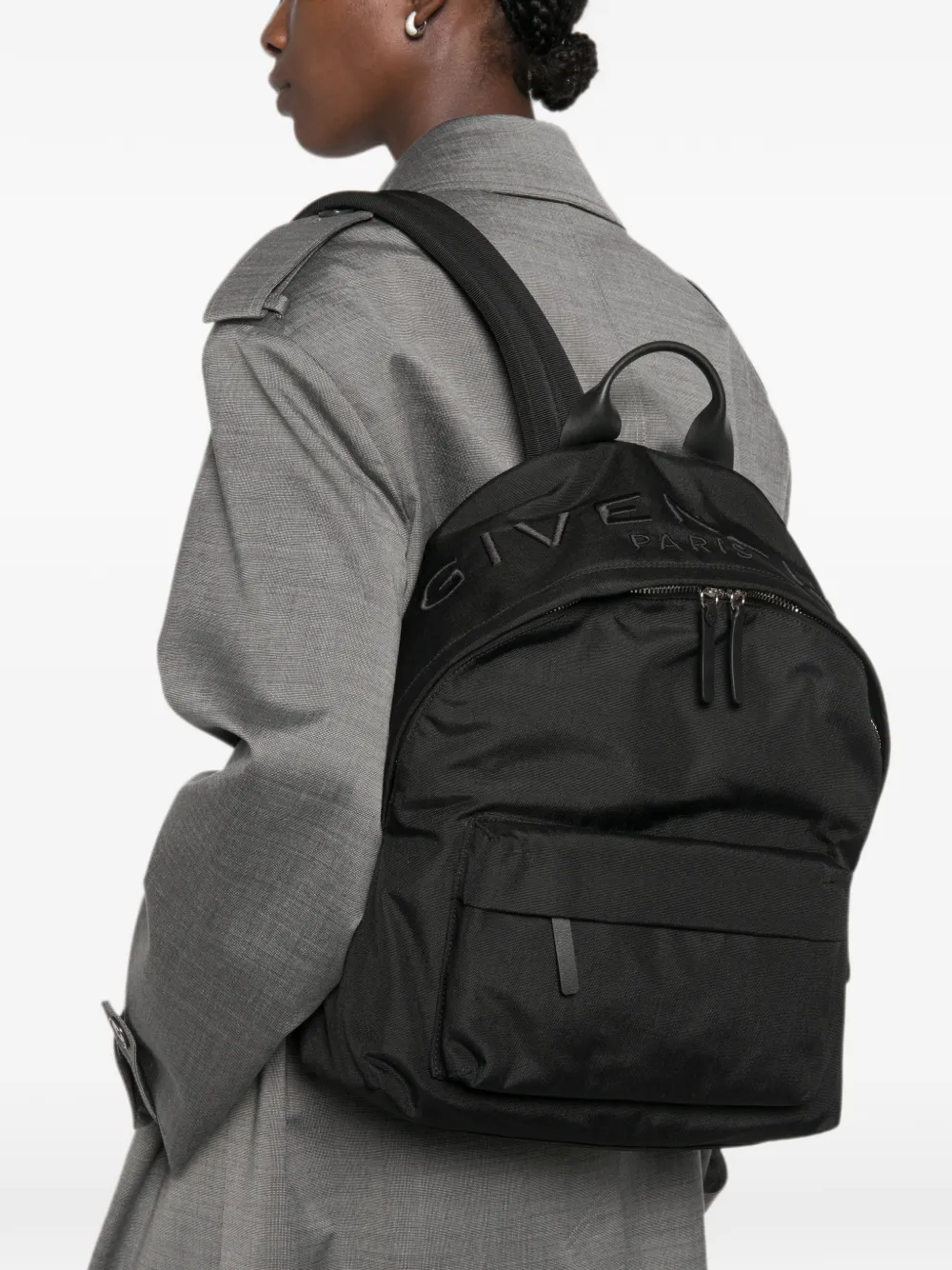 Givenchy Rugzak met logo-reliëf Zwart