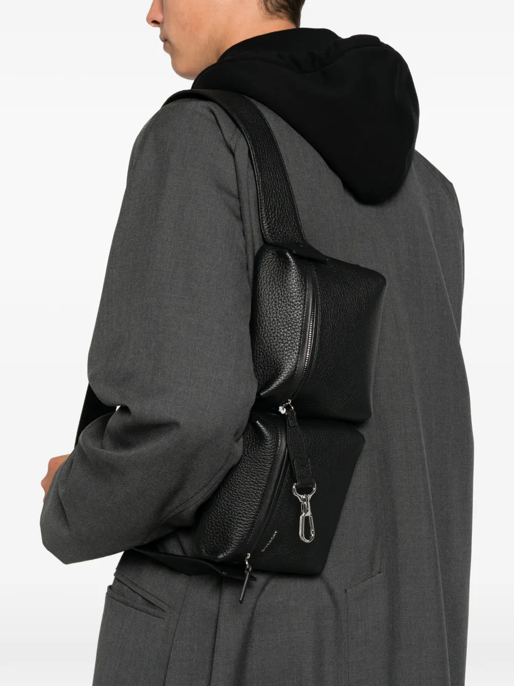 Givenchy Fold heuptas van bewerkt leer Zwart
