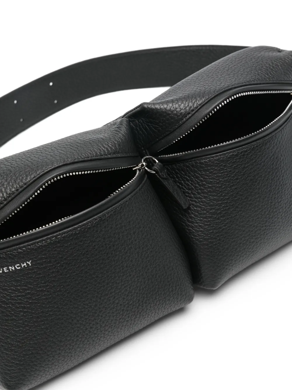 Givenchy Fold heuptas van bewerkt leer Zwart