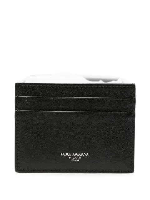 Dolce & Gabbana logo-print leather cardholder