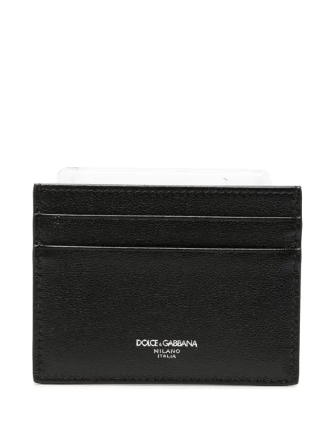 Dolce & Gabbana logo-print leather cardholder